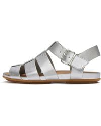 Fitflop - Gracie Metallic-Leather Fisherman Sandals - Lyst