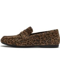 Fitflop - Delicato Suede Loafers, Leopard Print, Size: Uk - Lyst
