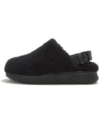 Fitflop - Gen-Ff Shearling Back-Strap Mules Leather/Shearling, All, Size: Uk - Lyst