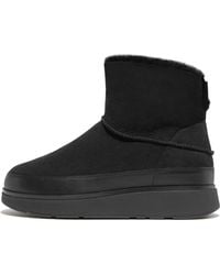 Fitflop - Gen-Ff Mini Double-Faced Shearling Boots Double-Faced Shearling Suede/Leather - Lyst