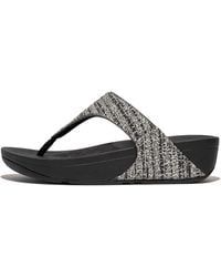 Fitflop - Lulu Shimmerweave Toe-Post Sandals Pu/Polyester, Size: Uk - Lyst