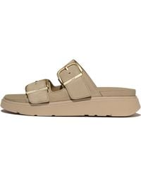 Fitflop - Gen-Ff Buckle Two-Bar Suede Slides - Lyst