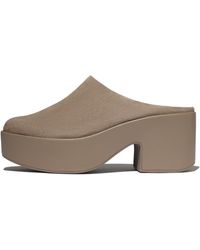 Fitflop - Platfforms Suede Heeled Mules - Lyst