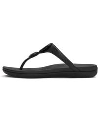 Fitflop - Solay Glossy-Disc Toe-Post Sandals - Lyst