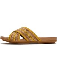 Fitflop - Gracie Stripe-Webbing Cross Slides - Lyst