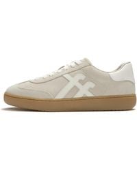 Fitflop - The Dash Ff T-Toe Suede Trainers, Taupe, Size: Uk - Lyst