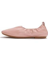 Fitflop - Delicato Poise Leather Ballerinas, Blush, Size: Uk - Lyst
