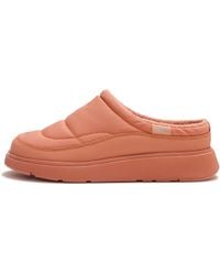 Fitflop - Gen-Ff Padded Mules Pu/Polyester, Apricot, Size: Uk - Lyst