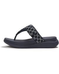 Fitflop - F-Mode Go Adjustable Checkerboard- Toe-Post Sandals - Lyst