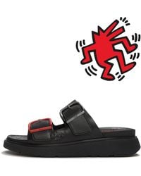 Fitflop - Gen-Ff X Keith Haring Two-Bar Slides - Lyst
