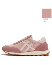 Fitflop - Retro-Q X Pantone Suede Trainers Misty Rose, Size: Uk - Lyst