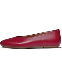 Fitflop - Delicato High-Cut Soft-Leather Ballerinas - Lyst
