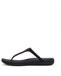 Fitflop - Solay Mixed-Crystal Toe-Post Sandals - Lyst