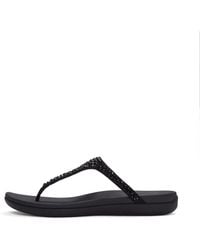 Fitflop - Solay Mixed-Crystal Toe-Post Sandals - Lyst