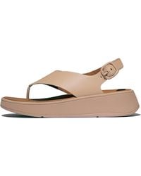 Fitflop - Women F-mode Leather Flatform Back-strap Toe-post Sandals, Markdown - Lyst