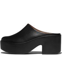 Fitflop - Platfforms Leather Heeled Mules - Lyst