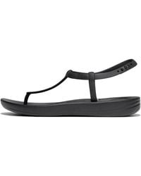Fitflop - Iqushion Splash Sparkle T-Bar Sandals - Lyst