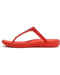 Fitflop - Solay Mixed-Crystal Toe-Post Sandals - Lyst