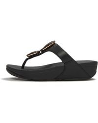 Fitflop - Lulu Marbled-Stone Toe-Post Sandals - Lyst