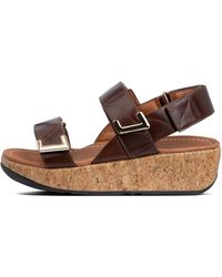 Fitflop Remi Slingback Wedge Sandals - Brown