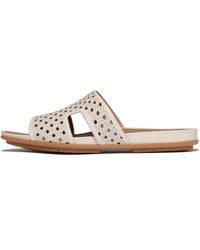 Fitflop - Gracie Perf-Leather H-Bar Slides - Lyst