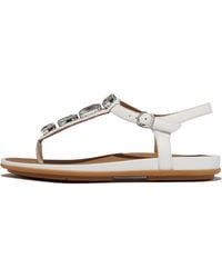 Fitflop - Gracie Ultra-Jewel Leather T-Bar Sandals - Lyst
