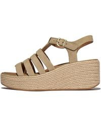 Fitflop - Platfforms Espadrille Suede Fisherman Wedge Sandals - Lyst