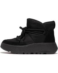 Fitflop - F-Mode Water-Resistant Fleece-Lined Mesh Flatform Laced Booties Boots 8 M (B) Eva/Fleece/Lace - Lyst