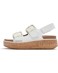 Fitflop - Gen-Ff Max Buckle Leather/Cork Back-Strap Sandals - Lyst