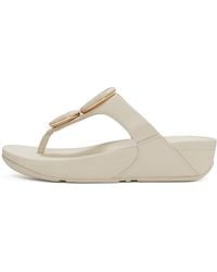 Fitflop - Lulu Marbled-Stone Toe-Post Sandals - Lyst