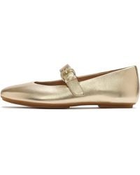 Fitflop - Delicato Metallic-Leather Mary Janes - Lyst