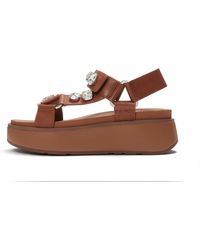 Fitflop - Gen-Ff Max Ultra-Jewel Leather Back-Strap Sandals - Lyst