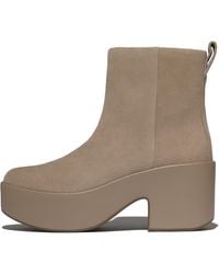 Fitflop - Platfforms Suede Heeled Ankle Boots - Lyst