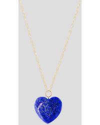 Haute Victoire Lapis Lazuli Heart 18k Yellow Gold Necklace - Multicolour