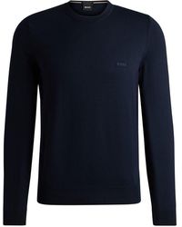 BOSS - Botto Knitted Crew Neck Jumper - Lyst