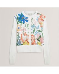 Ted Baker - Printed Button Through Cardigan - Lyst
