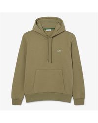 Lacoste - Organic Cotton Fleece Hoodie - Lyst