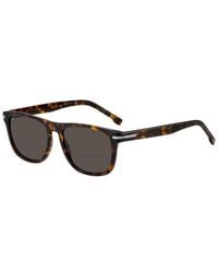 BOSS - Rectangular Round Sunglasses - Lyst