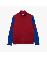 Lacoste - Zip-up Stretch Interlock Tennis Sweatshirt - Lyst