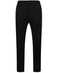 stone island elasticated cuff chino trousers