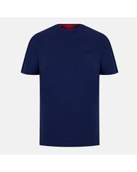 HUGO - Sporty Tape T Shirt - Lyst