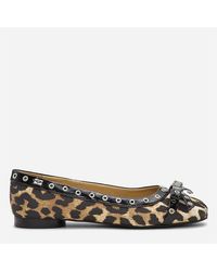 Ganni - Bow Ballet Pumps - Lyst