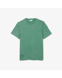 Lacoste - Washed Effect Heavy Jersey T-Shirt - Lyst