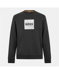BOSS - Stitch Crew Crew Sweatshirt - Lyst