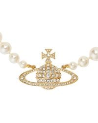Vivienne Westwood - One Row Pearl Bas Relief Choker Necklace - Lyst