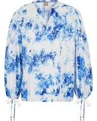 BOSS - C Baloon Long Sleeve Blouse - Lyst