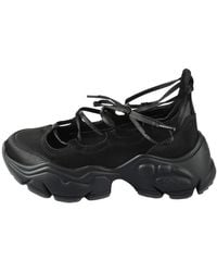 Buffalo - Textile Lace Up Ballet Pumps - Lyst
