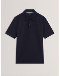 Ted Baker - Textured Short Sleeve Polo Shirt - Lyst