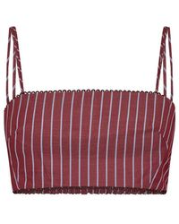 ANDAMANE - Carrie Smock Crop Bandeau Top - Lyst