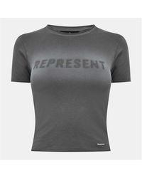 Represent - Cropped Fitted Baby Tee - Lyst